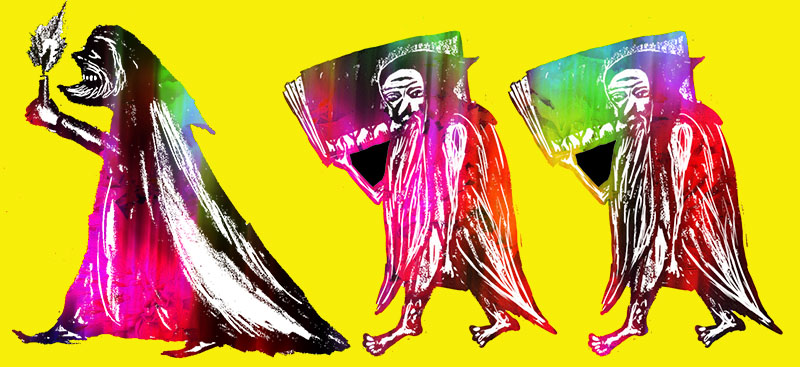 Za všechno samozřejmě může Gutenberg, ale na všechny obrázky, které se ho týkají, má někdo copyright, takže jsem si musel vypomoci tímto portrétem gutenbergovských trpaslíků od Petry Cífkové, na který mám © zase já.